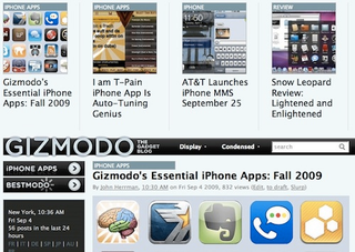 Illustration for article titled Gizmodo's Essential iPhone Apps: Fall 2009